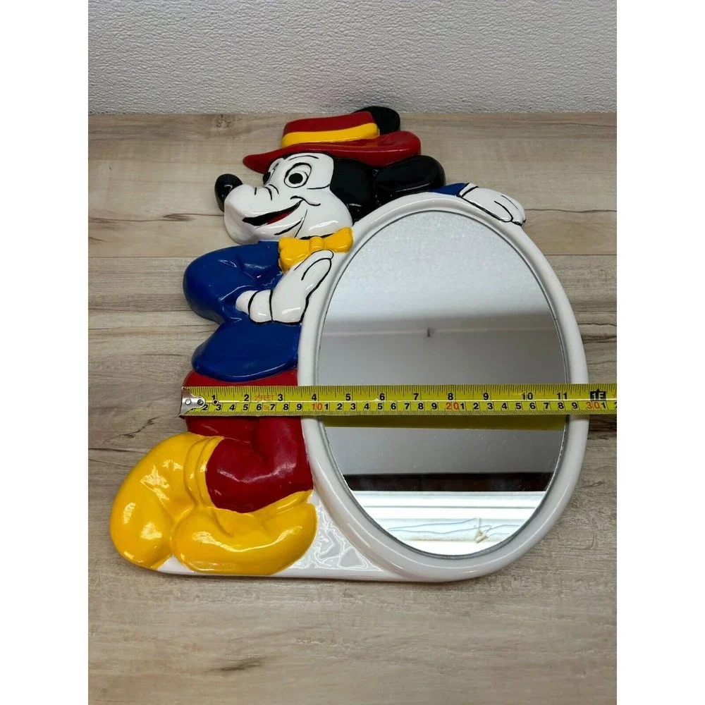Vintage Walt Disney Productions Mickey Mouse Plastic Mold Mirror